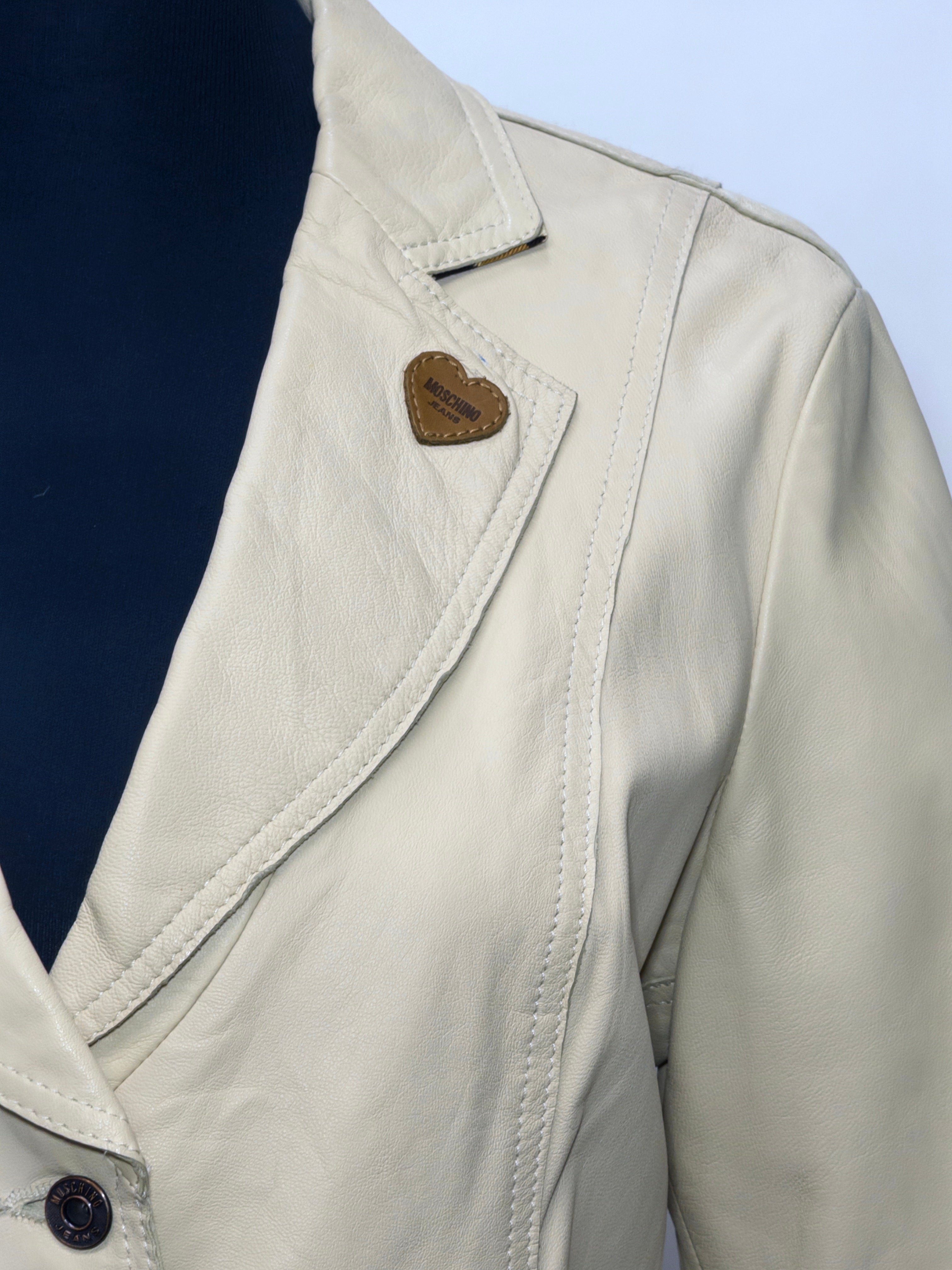 Moschino Beige Leather Jacket