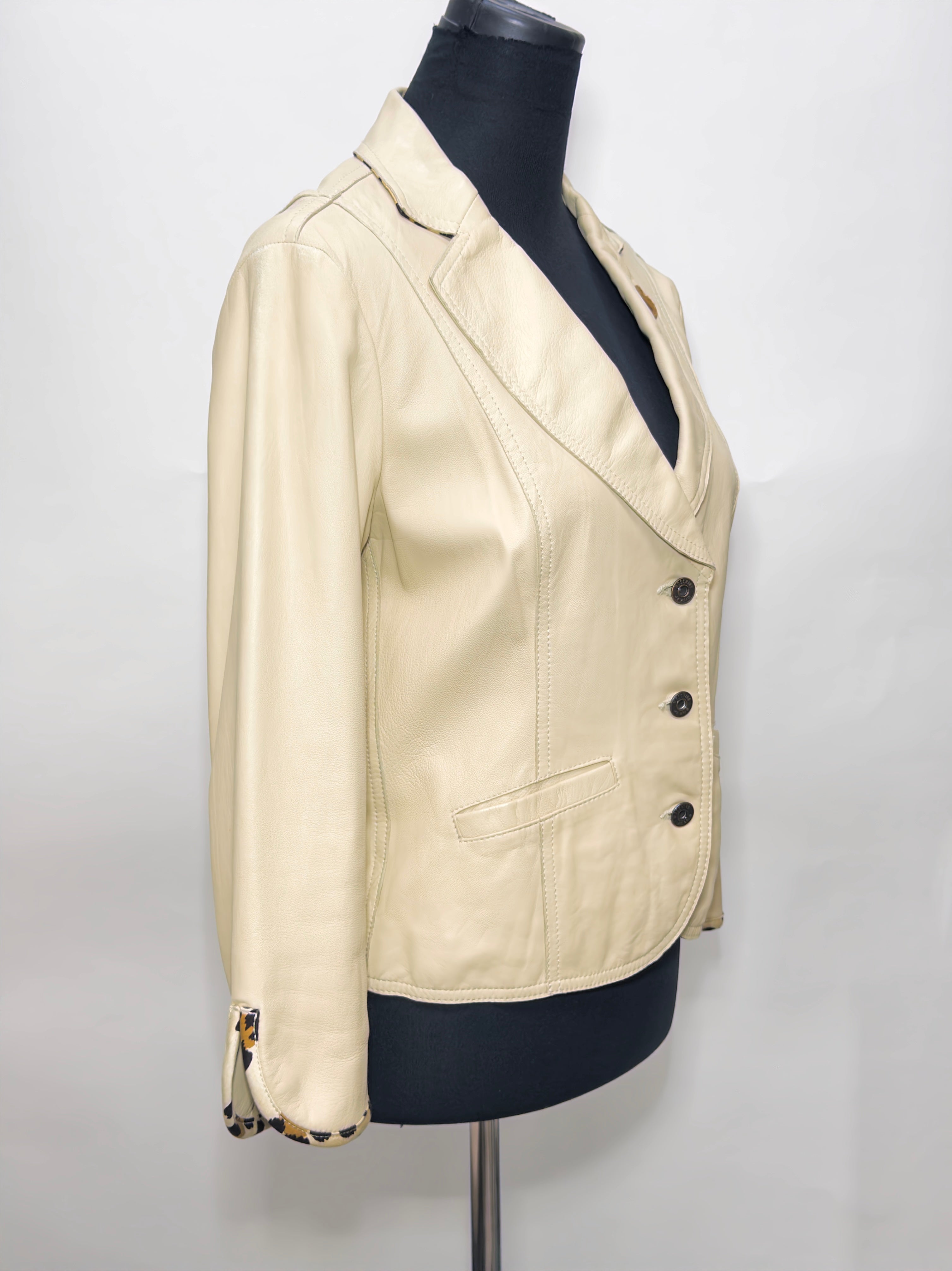 Moschino Beige Leather Jacket