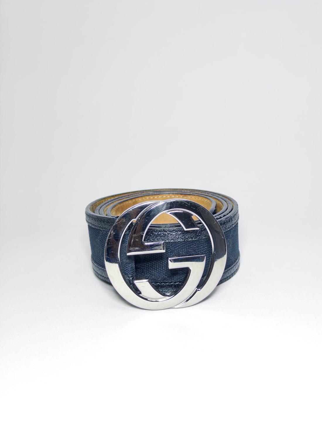 Gucci Black Buckle Leather Belt