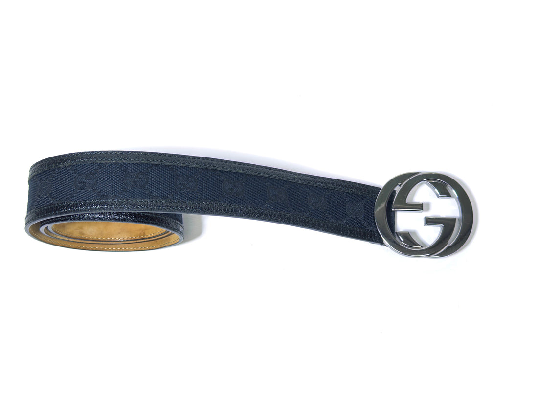 Gucci Black Buckle Leather Belt
