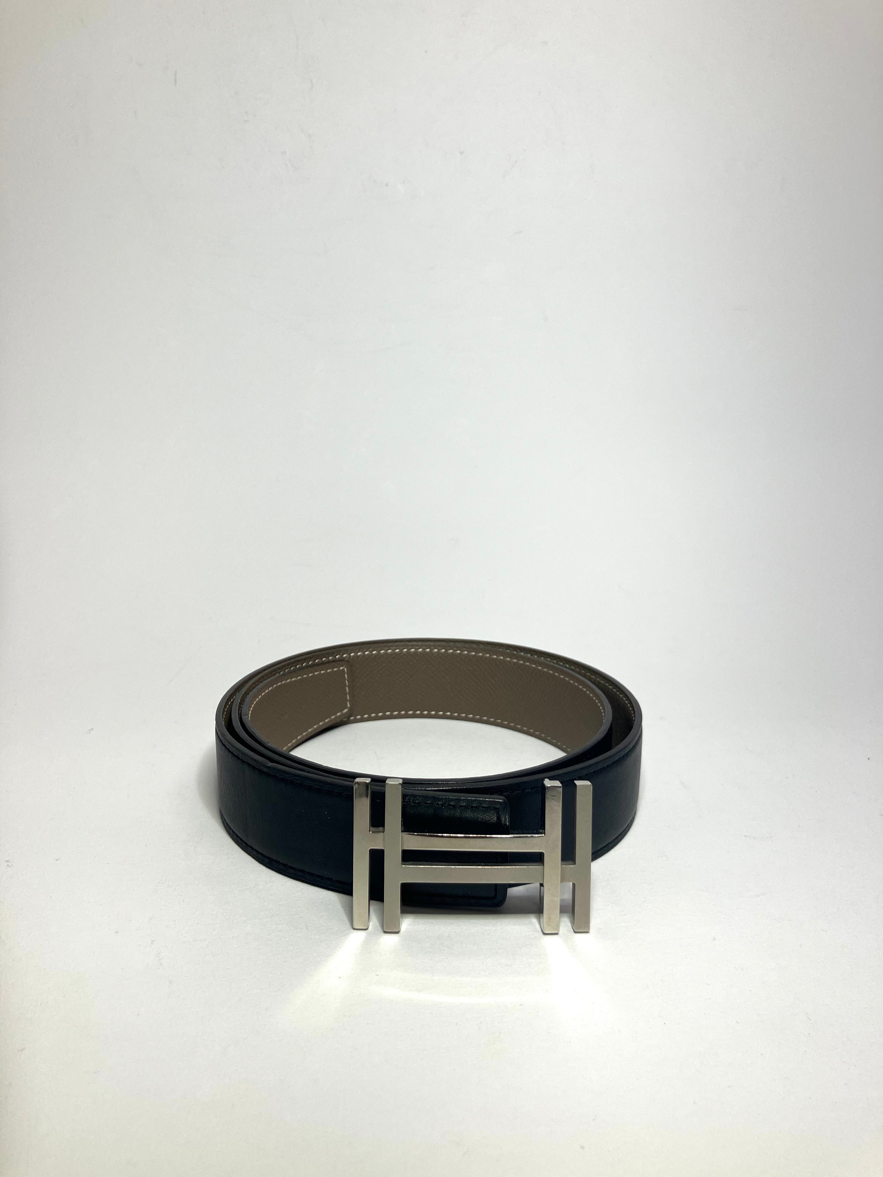 HERMÈS H AU CARRE REVERSIBLE BELT