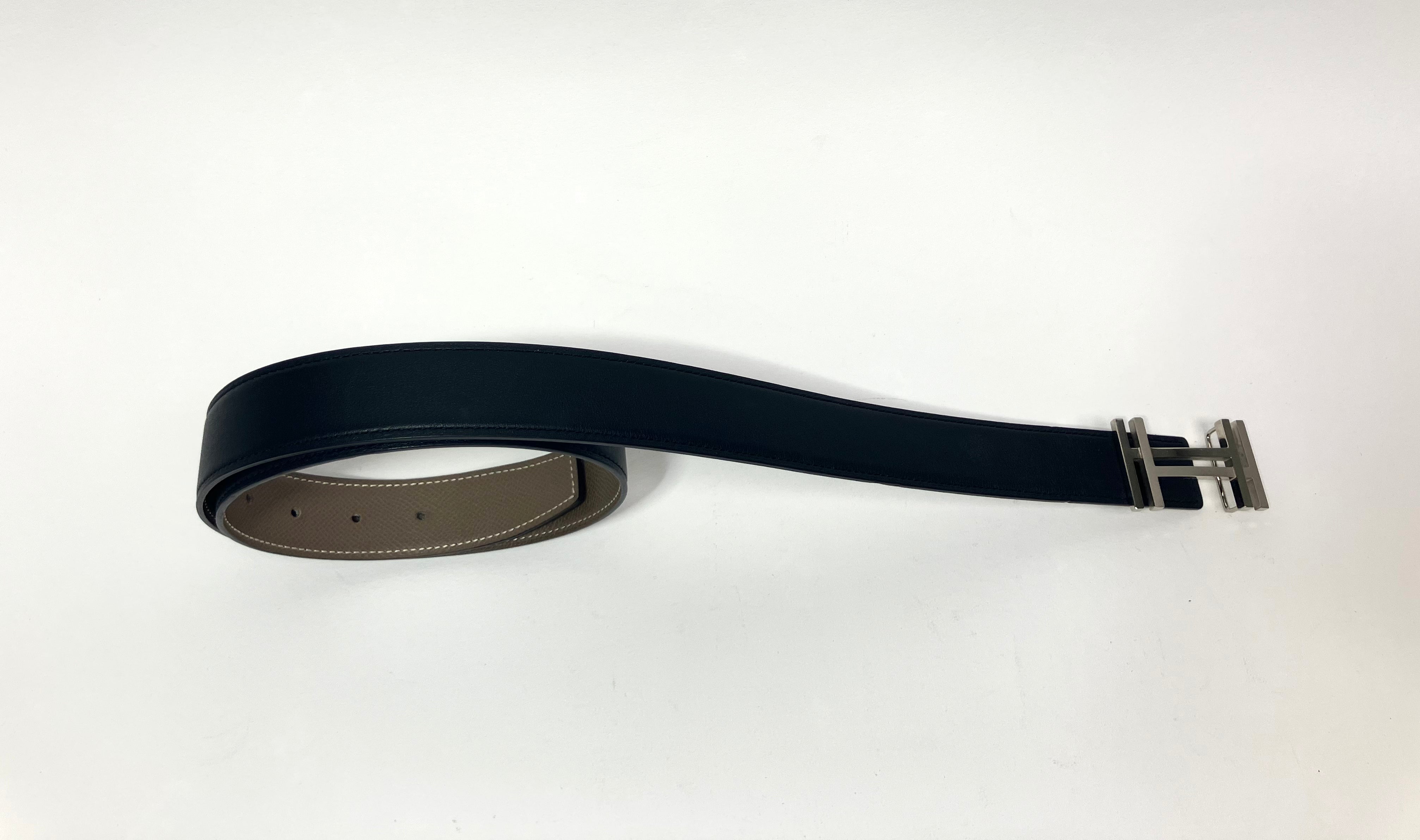 HERMÈS H AU CARRE REVERSIBLE BELT